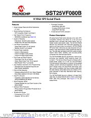SST25VF080B-80-4I-SAE datasheet pdf Microchip