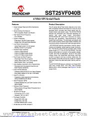 SST25VF040B-80-4I-QAE datasheet pdf Microchip