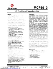 MCP3910A1-E/SS datasheet pdf Microchip