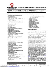 SST26VF064BT-104I/MF datasheet pdf Microchip