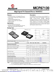 MCP87130T-U/LC datasheet pdf Microchip