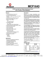 MCP1643-I/MC datasheet pdf Microchip
