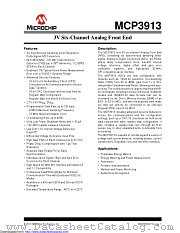 MCP3913A1T-E/SS datasheet pdf Microchip