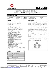 25LC512-E/SN16KVAO datasheet pdf Microchip