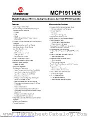 MCP19114T-E/MJVAO datasheet pdf Microchip