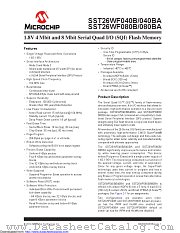 SST26WF040BAT-104I/SN datasheet pdf Microchip
