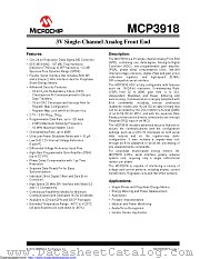 MCP3918 datasheet pdf Microchip