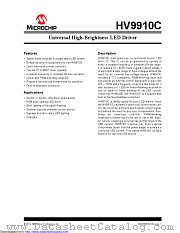 HV9910C datasheet pdf Microchip