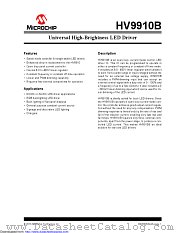 HV9910B datasheet pdf Microchip