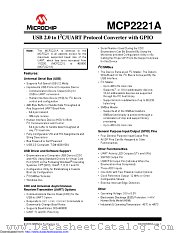 MCP2221A datasheet pdf Microchip