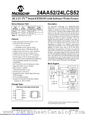 24LCS52T-I/SN datasheet pdf Microchip
