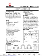 24LC64F-I/P datasheet pdf Microchip