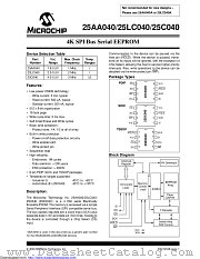 25LC040AT-H/SN datasheet pdf Microchip