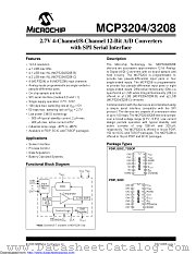 MCP3208-CI/SLVAO datasheet pdf Microchip