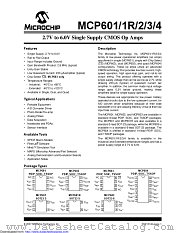 MCP601T-E/OTVAO datasheet pdf Microchip
