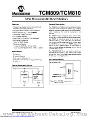 TCM809JVNB713 datasheet pdf Microchip
