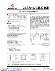 24AA16T-I/MC datasheet pdf Microchip