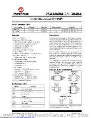 25LC040A datasheet pdf Microchip