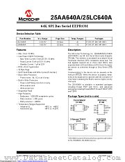 25AA640A datasheet pdf Microchip