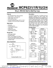 MCP6231-E/MC datasheet pdf Microchip