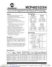 MCP4021T-103E/SN datasheet pdf Microchip