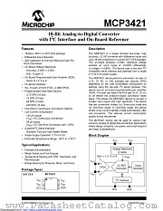 MCP3421A3T-E/CH datasheet pdf Microchip