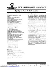 MCP1631V-E/SS datasheet pdf Microchip