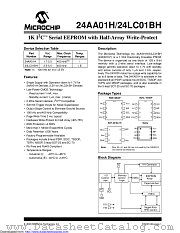 24AA01H datasheet pdf Microchip