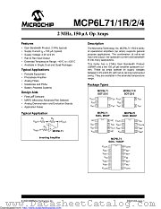 MCP6L72 datasheet pdf Microchip