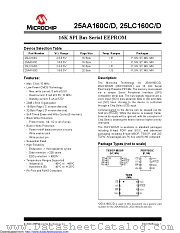 25AA160D datasheet pdf Microchip