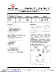 25LC080C datasheet pdf Microchip