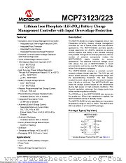 MCP73123 datasheet pdf Microchip