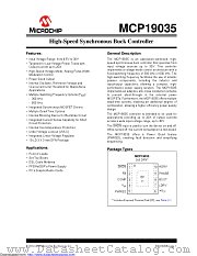 MCP19035T-BAAAE/MF datasheet pdf Microchip