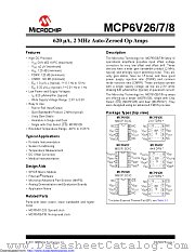MCP6V27T-E/SN datasheet pdf Microchip