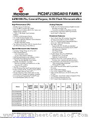 PIC24FJ128GA010T-I/PT datasheet pdf Microchip