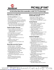 PIC16F1847T-I/SS datasheet pdf Microchip