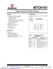MTCH101 datasheet pdf Microchip
