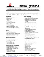 PIC16F1705T-I/SL datasheet pdf Microchip