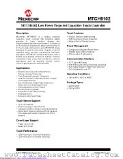 MTCH6102T-I/SS datasheet pdf Microchip