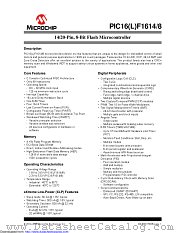 PIC16LF1618-E/GZ datasheet pdf Microchip