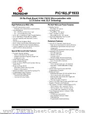 PIC16F1933T-I/ML datasheet pdf Microchip