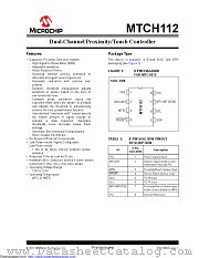 MTCH112T-I/MF datasheet pdf Microchip