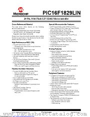 PIC16F1829LIN datasheet pdf Microchip