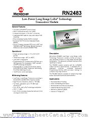 RN2483 datasheet pdf Microchip
