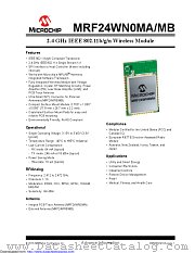 MRF24WN0MA-I/RM100 datasheet pdf Microchip