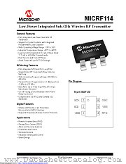 MICRF114T-I/OT datasheet pdf Microchip