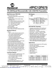 RFPIC12F675FT-I/SS datasheet pdf Microchip