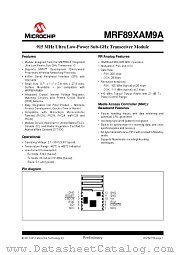 MRF89XAM9AT-I/RM datasheet pdf Microchip