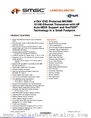 LAN8700C-AEZG-AR2 datasheet pdf Microchip