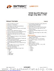 LAN91C111-NS-A00 datasheet pdf Microchip